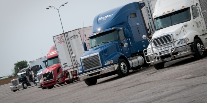 MCS - Colorful Line of Parked Trucks Thumbnail