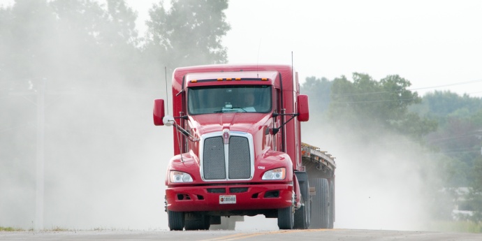 MCS-Red Truck With Dust Thumbnail