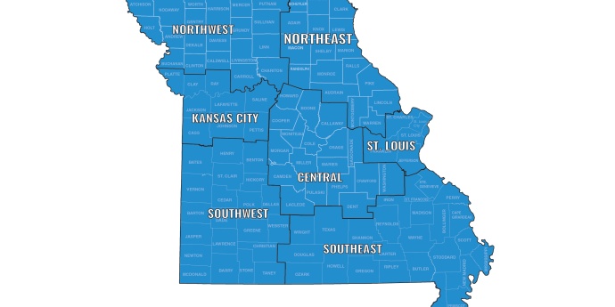 District Map MoDOT District Map with counties