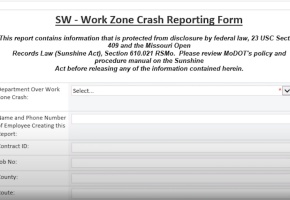 Work Zone Crash Reporting Form