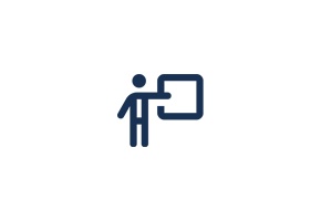 person chalkboard icon