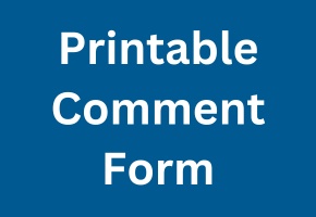 Blue background White text: Printable Comment Form