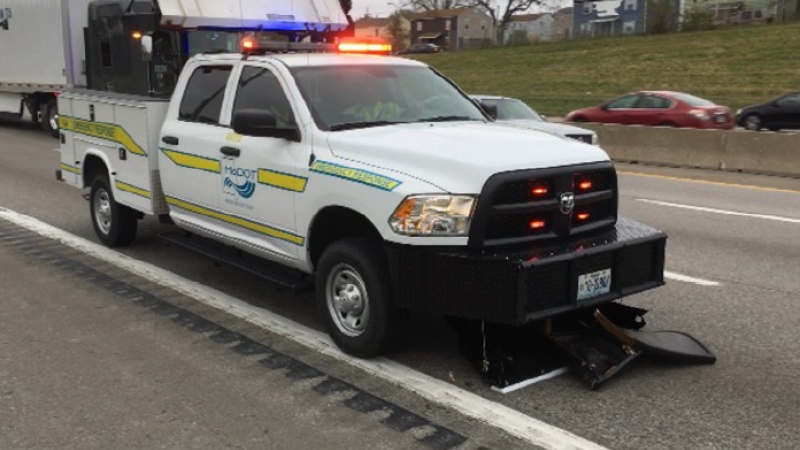 Truck Cleaning roadway 