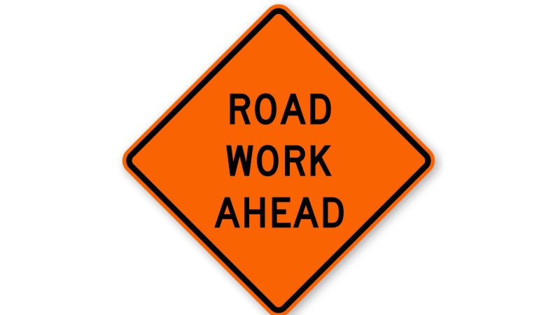 road work ahead sign