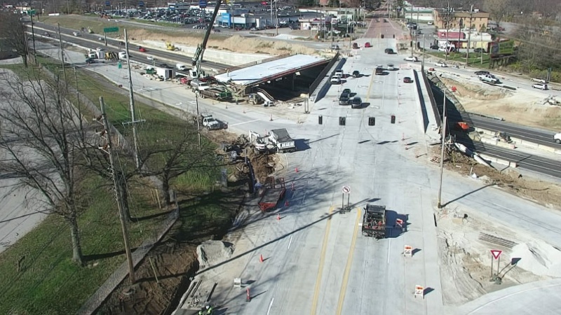 Early roadway construction on I-270 North project