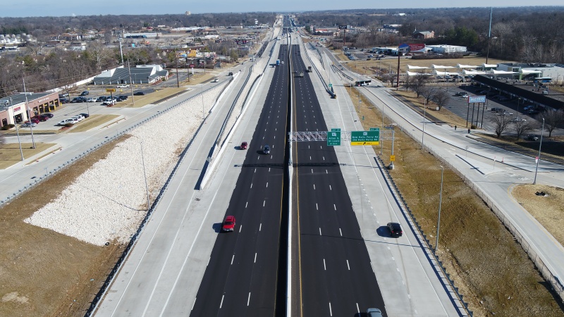 I-270 North - East view at New Halls Ferry