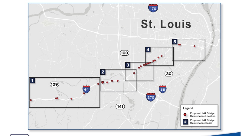 Display sharing overall locations for bridge maintenance